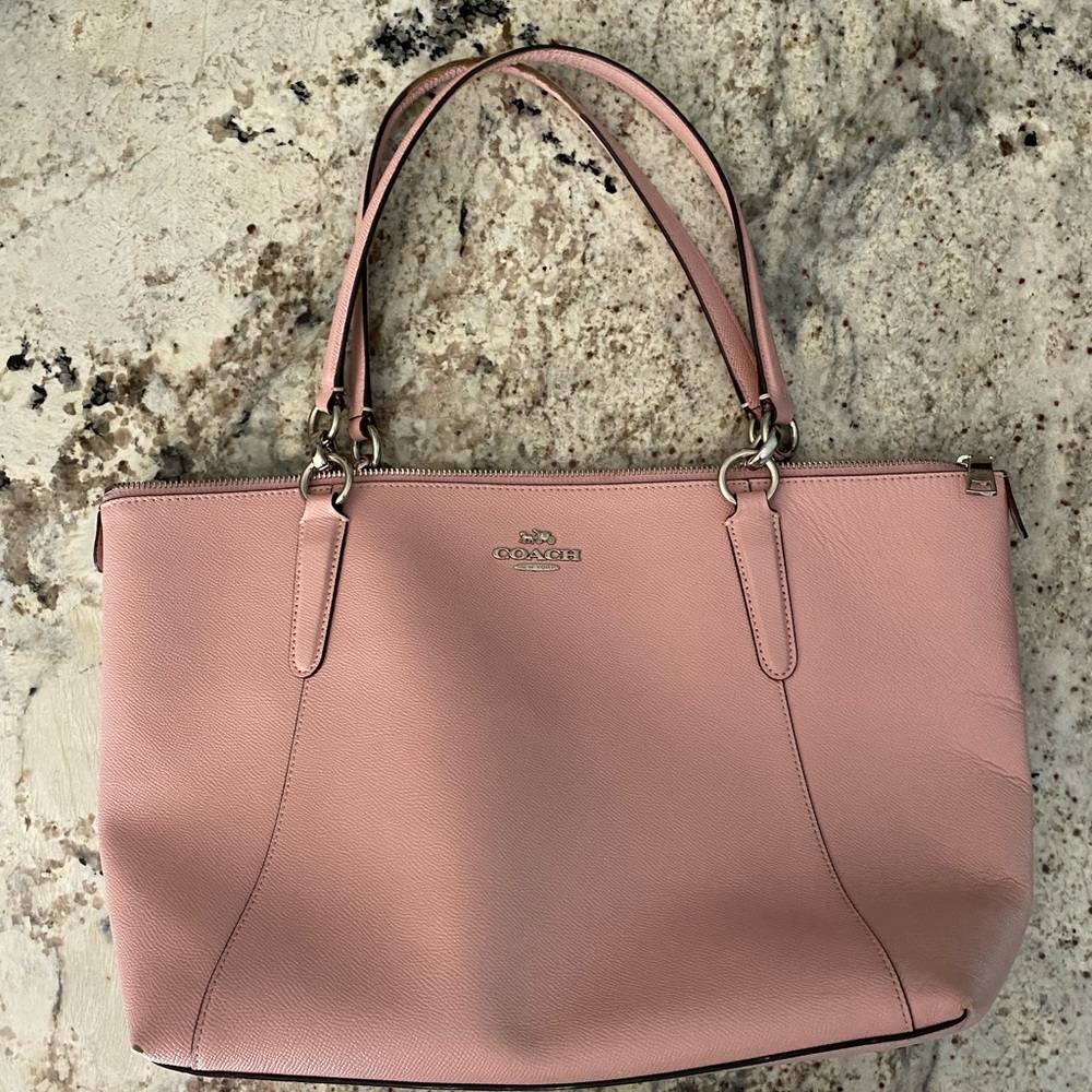 Coach pink tote bag